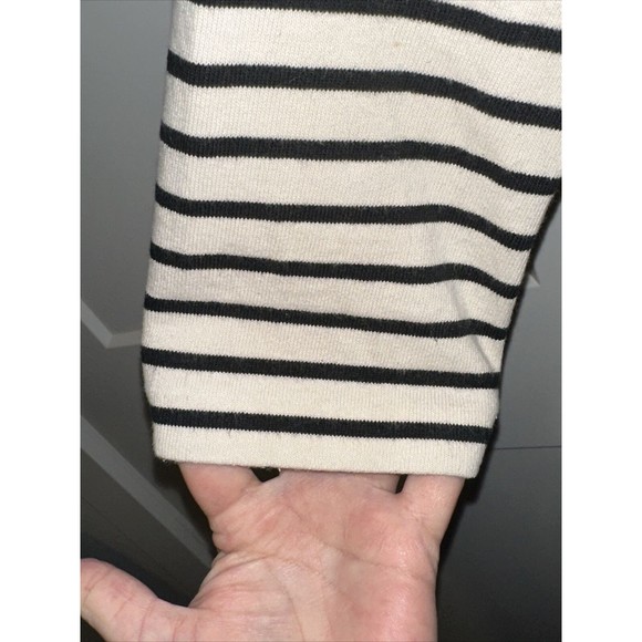 Ann Taylor Loft Nautical Striped Crop Sleeve Top Size med - Picture 5 of 7